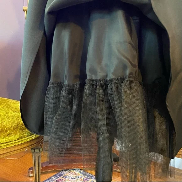 Vintage 90s Be Smart Fit and Flare Satin 50s Style Satin Halter Dress Size 5/6 - Picture 6 of 8